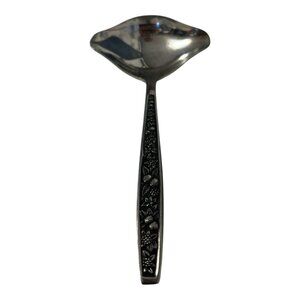 Vintage Pageant Stainless Harvest Pattern Ladle – Floral Handle – Japan